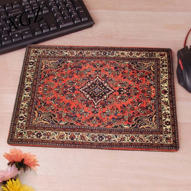 Navak Carpet Keyboard Computer Mousepad Persian Carpet Aesthetic Notbooks Rubber Mouse Mat Gaming Laptops Table Desk Rug Adhesive-Protective