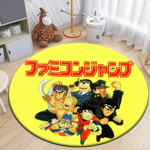 Navak Carpet Daily Picks Dragon-Ball Anime Round Carpet Non-Slip Floor Mat for Living Room Bedroom Circle Rugs Machine Washable Round Carpet Decor