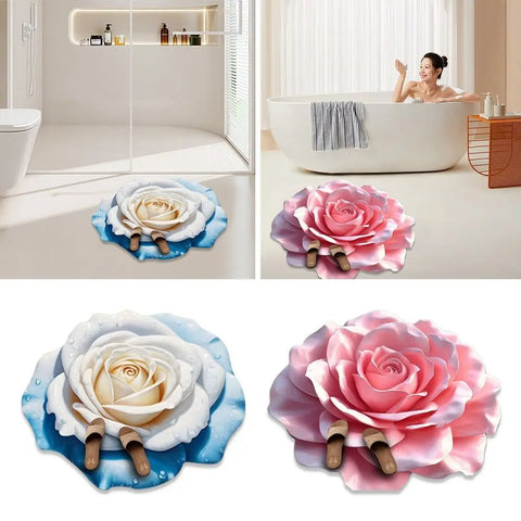 Navak Carpet Special-shaped Flower Carpet Non-slip Soft Bathroom Floor Mat 60x60cm Absorbent Door Gasket for Living Room Tea Table Bedside