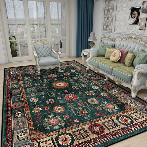 Navak Carpet Retro Boho Luxurious Carpet for Living Room Bedroom Persian Decoration Home Large Area Rugs Non-slip Entrance Door Mat Washable
