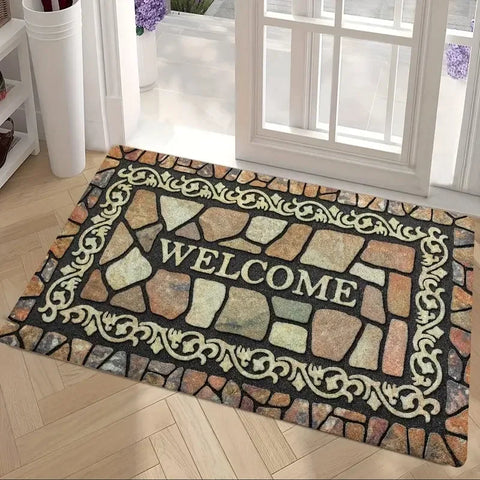 Navak Carpet 1pc Non Slip Welcome Doormat Machine Washable Soft Durable 100 Polyester Modern Home Decor Entryway Rug Fashion Comfort