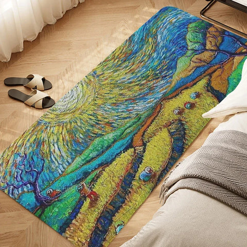 Navak Carpet Bedroom Rug D-Van D-Gogh Art Carpet for Kitchen Living Room Bath Hallway Foot Mat Slip-resistant Custom Doormat Entrance Door