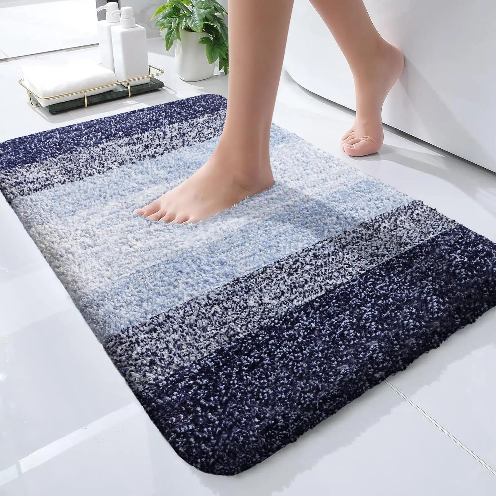 Navak Carpet Kitinjoy Bathroom Rug Mat extra Soft Absorbent Microfiber Bath Mat Non-Slip Plush Shaggy Machine Wash Carpet Bathroom Floor Rugs