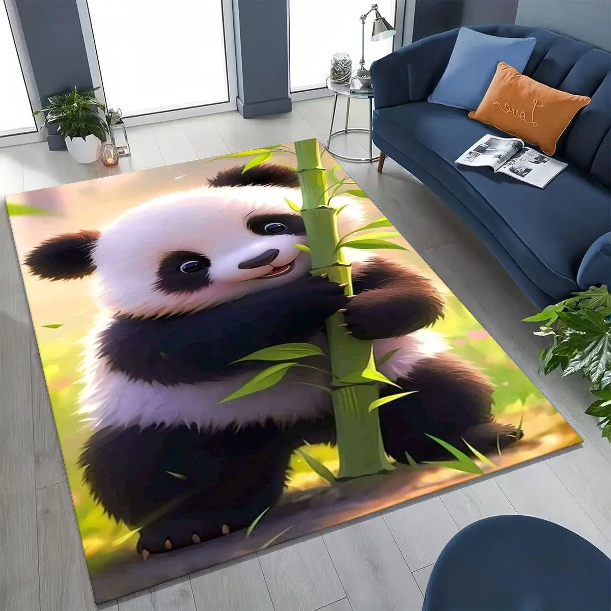 Navak Carpet 2026 New Dream Panda Cute Cartoon Art Rug for Bedroom Living Room Sofa Home Doormat Decor,Large Kid Play Non-slip Floor Mat Gift