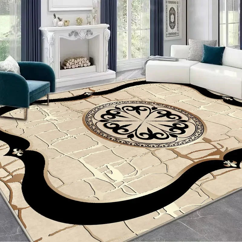 Navak Carpet Light Luxury Rugs for Bedroom Anti-slip Bedside Rug Large Area Living Room Decoration Soft Carpet Washable Cloakroom Floor Mat