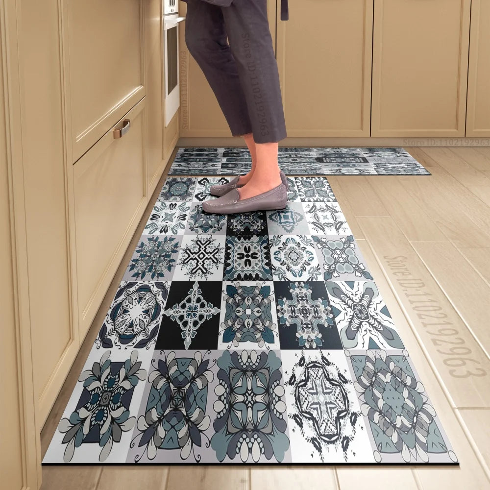Navak Carpet Non-slip Kitchen Mat Long Rugs Crystal Velvet Carpet for Living Room Absorbent Foot Mats Bedroom Doormat Alfombra Small Rugs