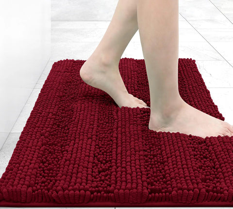Navak Carpet Olanly Striped Bathroom Rugs Extra Thick Absorbent Bath Mats Non-Slip Soft Cozy Shower Carpet Plush Shaggy Machine Wash Bath Rug
