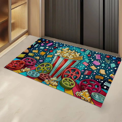 Navak Carpet Elegant Peacock Indoor Door Mat Gifts, Floor Area Rug for Entryway, Living Room or Bathroom, Non-Slip Blue and Green Doormat Hom