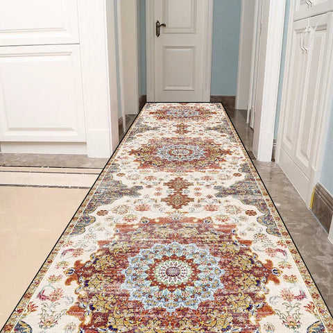 Navak Carpet Persian Style Living Room Hall Carpet Long Hallway Corridor Rugs Non-slip Stairs Decor Runner Rug Kitchen Mat Size Customized