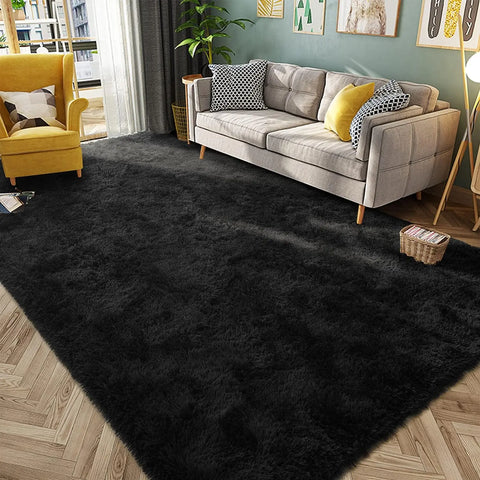 Navak Carpet Silk Wool Carpet Living Room Plush Rug Bed Room Floor Fluffy Mats Non-slip Home Decor Soft Velvet Carpet Kids Room Blankets