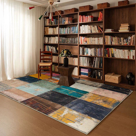 Navak Carpet Geometric Abstract Carpet for Living Room Decor Home Study Room Large Area Rugs Bedroom Bedside Washable Non-slip Soft Floor Mat