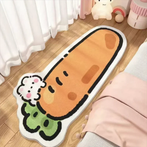 Navak Carpet Exclusive Picks Upgraded Material Funny Cartoon Bedroom Bedside Rug Living Room Bathroom Kitchen Non-slip Washable Carpet Mat Home Decor