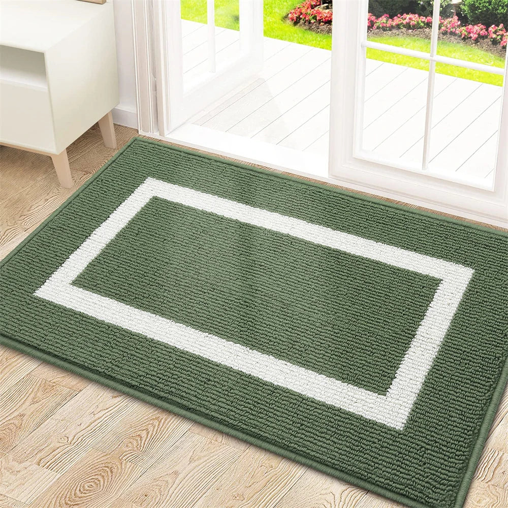 Navak Carpet Olanly Door Mat Dirt Resistant Entrance Foot Mat Outdoor Soft Kitchen Rug Non-Slip Floor Carpet Absorbent House Welcome Doormat