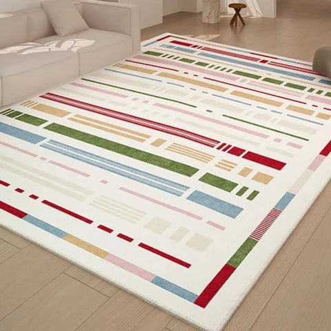 Navak Carpet American Retro Carpet Blue Brown Living Room High-grade Bedroom Bedside Floor Mat Cloakroom Sofa Simple Rug Alfombra Decorate
