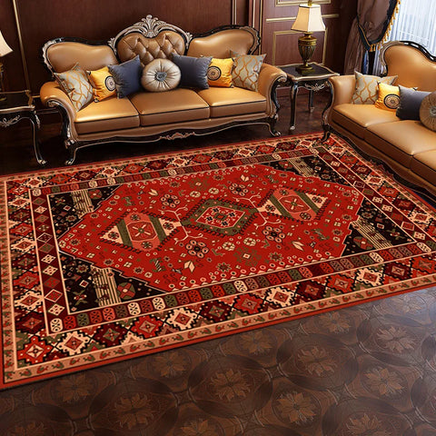 Navak Carpet Bohemian Carpet Nordic Retro Ethnic Style Crystal Velvet Mats Sofa Coffee Table Large Area Covered With Rug