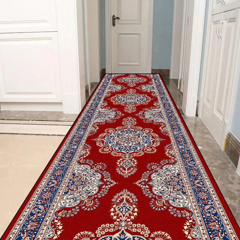 Navak Carpet Persian Style Living Room Hall Carpet Long Hallway Corridor Rugs Non-slip Stairs Decor Runner Rug Kitchen Mat Size Customized