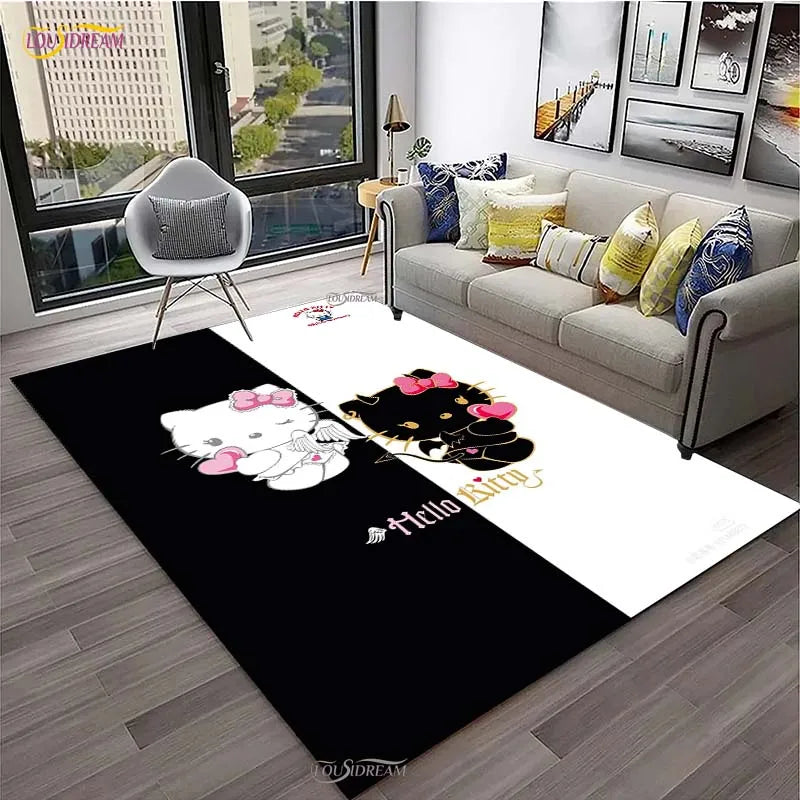 Navak Carpet Hello Kitty kawaii Cartoon Anime Carpet for Living Room Bedroom Rug Kitchen Door Kids Un-slip Floor Mat Alfombra Birthday gift