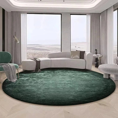 Navak Carpet Modern Minimalist Carpets for Living Room Light Luxury Bedroom Decor Green Carpet Round Lounge Mat Home Fluffy Soft Plush Rug