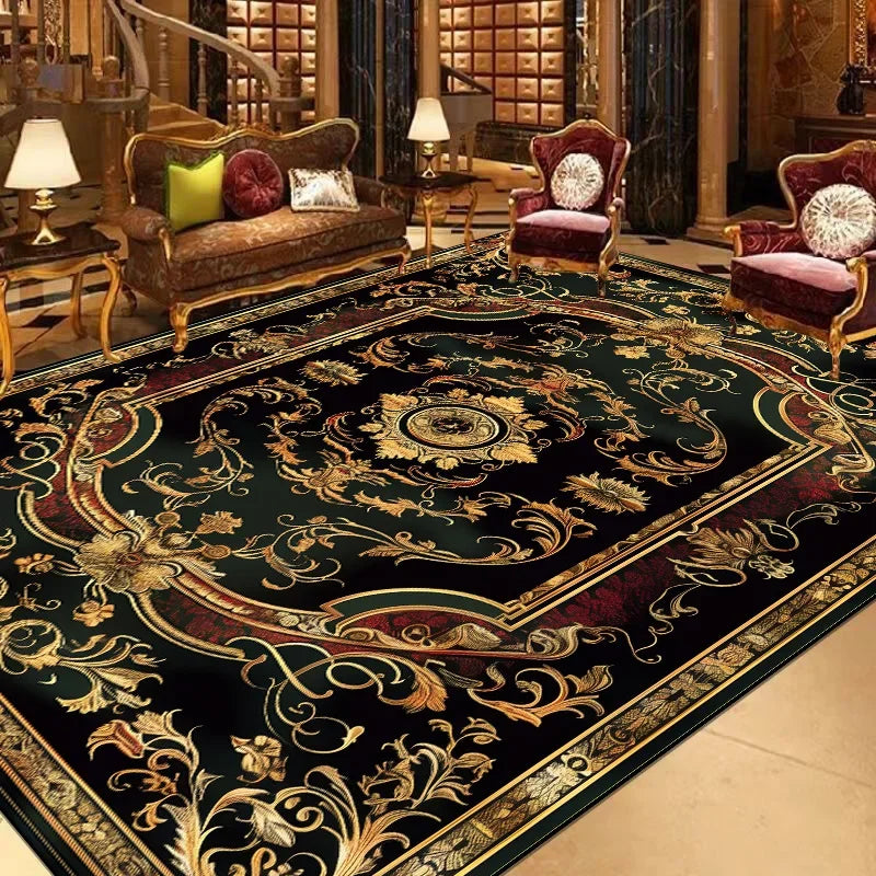 Navak Carpet European Large Size Carpet Living Room Decoration Luxury Floor Mats Non-slip Bedroom Rugs Washable Lounge Computer Chair Mat