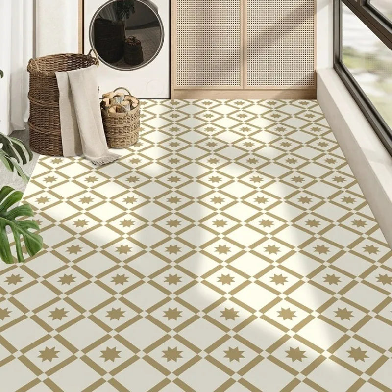 Navak Carpet PVC Leather Balcony Mat Waterproof Nonslip Kitchen Floor Mats Soft Wear-resistant Oilproof Rug Home Decor Carpet 러그 שטיח מַרבַד
