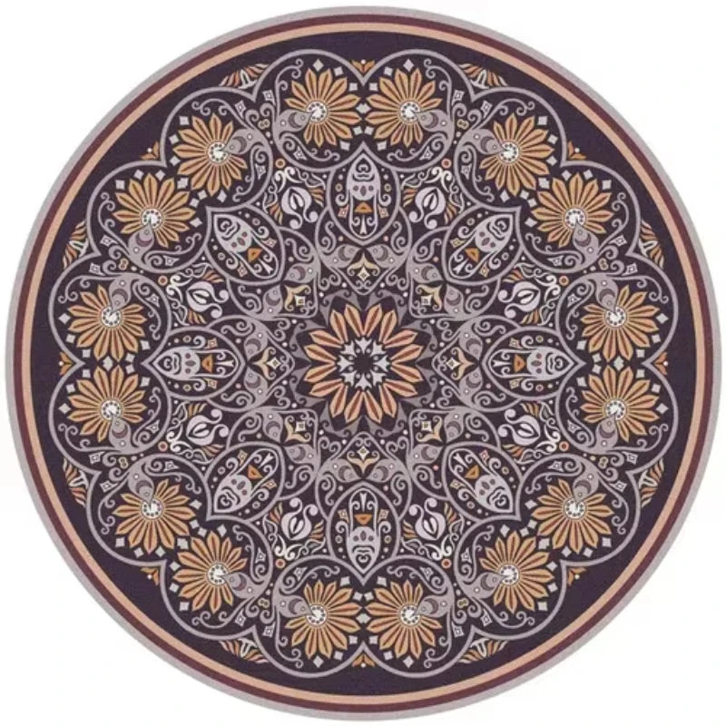 Navak Carpet Persian Style Living Room Carpet Bedroom Decoration Dressing Table Cloakroom Non-slip Floor Carpets Circular Area Rugs