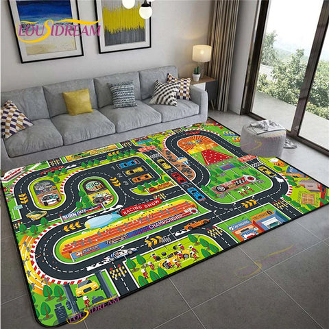 Navak Carpet Alfombra Road Traffic Rout Map Carpet Living Room Sofa Coffee Table Bedroom Rugs Kitchen Kid Play Anti-slip floor Mat Home Decor