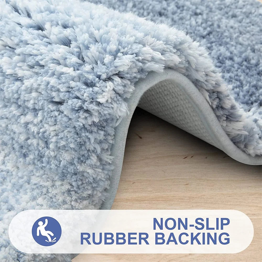 Navak Carpet Olanly Shaggy Bath Mat Microfiber Super Absorbent Bathroom Shower Rug Non-Slip Soft Shower Mats Floor Plush Carpet Foot Wash Mat
