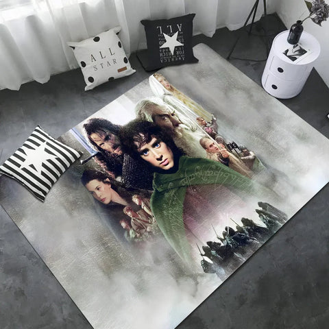 Navak Carpet L-Lords Game Rings Hallway Carpet Retro Multiple Choice Living Room Kitchen Rug Non-Slip Welcome Rug