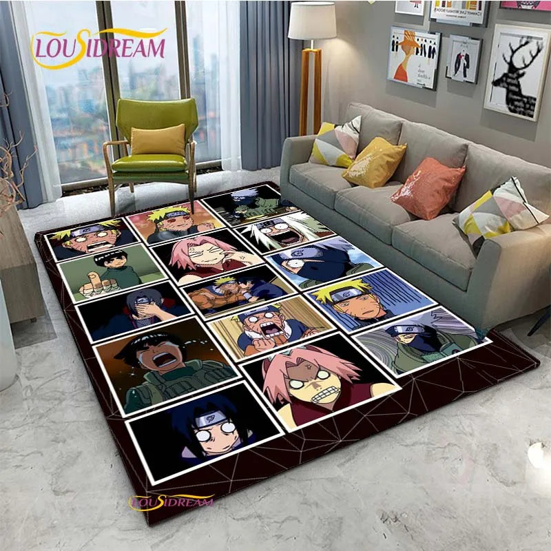 Navak Carpet Naruto Cartoon Anime Carpet for Living Room Bedroom Cute Rugs Kitchen Table Door Kids Un-slip Floor Mats Alfombra Birthday gift