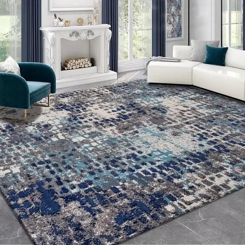 Navak Carpet modern abstract ink painting living room large area crystal velvet carpet Light luxury simple bedroom sofa non-slip rug