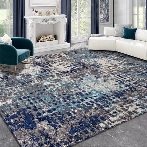 Navak Carpet modern abstract ink painting living room large area crystal velvet carpet Light luxury simple bedroom sofa non-slip rug