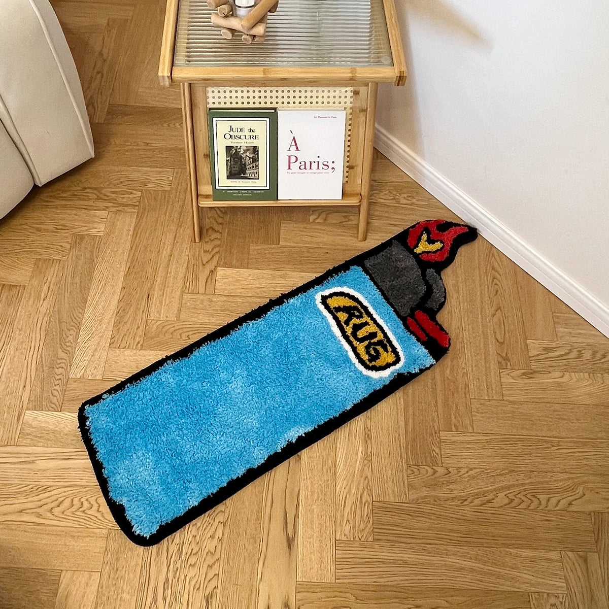 Navak Carpet Tufting Rug Big Blue Lighter Bedroom Rug Living Room Carpet Bedside Bathroom Mat Door Floor Anti Slip Pad Aesthetic Home Decor