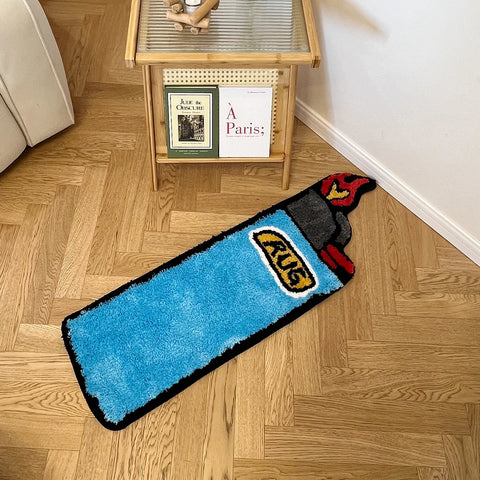 Navak Carpet Tufting Rug Big Blue Lighter Bedroom Rug Living Room Carpet Bedside Bathroom Mat Door Floor Anti Slip Pad Aesthetic Home Decor