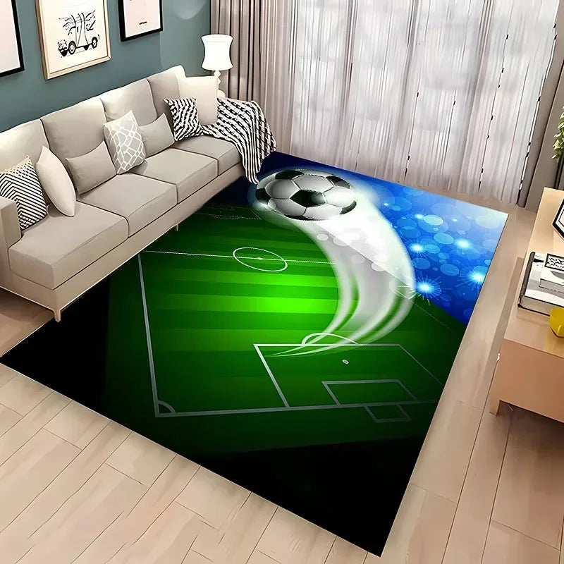 Navak Carpet Ball Sports Themed Carpet Cartoon Soccer Floor Mat for Kids Bedroom Decor Football Large Area Rugs Home Living Room Hallway Rug