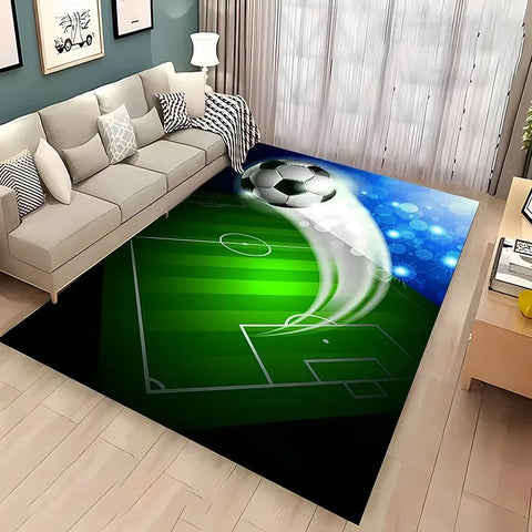 Navak Carpet Ball Sports Themed Carpet Cartoon Soccer Floor Mat for Kids Bedroom Decor Football Large Area Rugs Home Living Room Hallway Rug