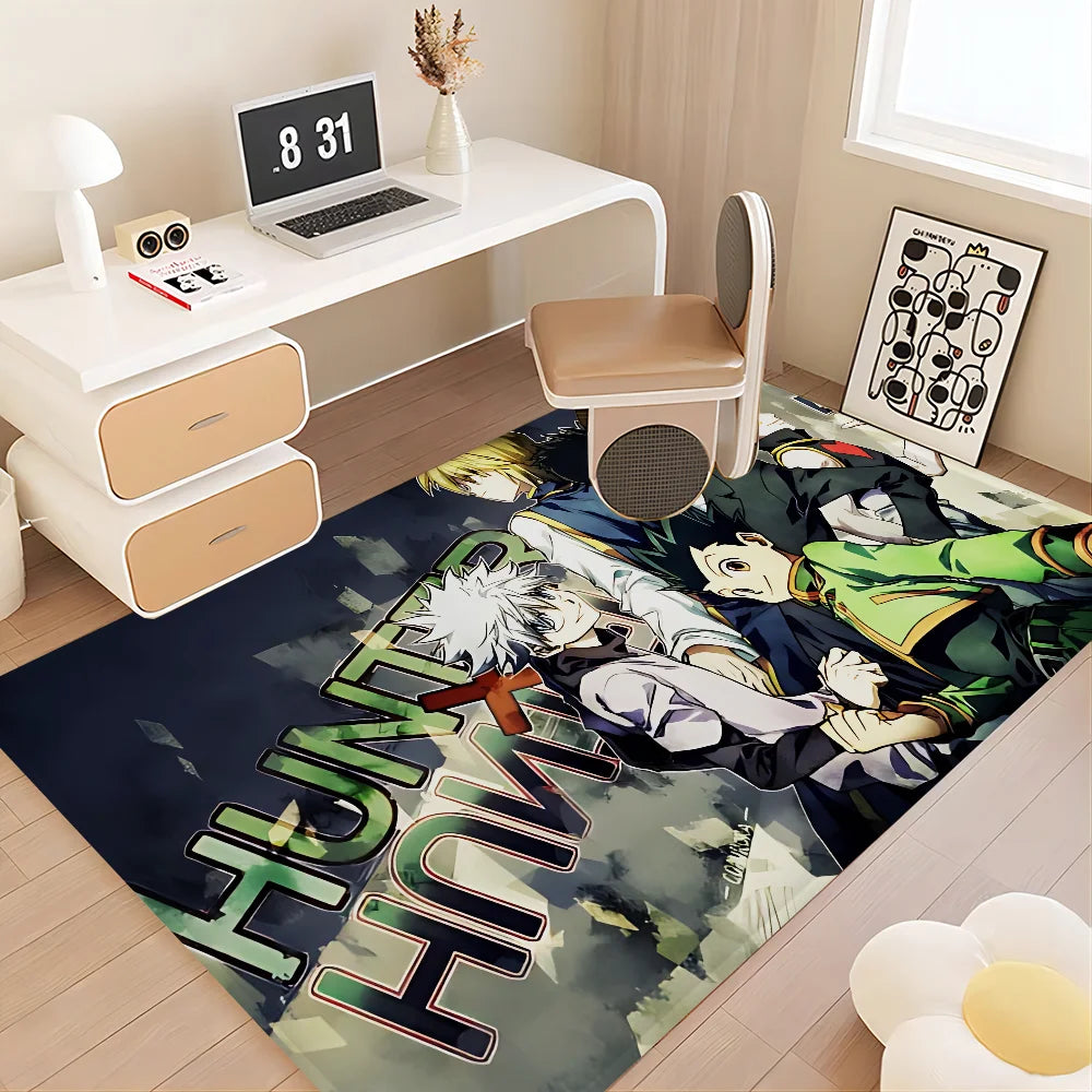 Navak Carpet Hunter X Hunter Anime Hallway Carpet Non-Slip Laundry Room Mat Laundry Decor Balcony Child Living Room Toilet Rug
