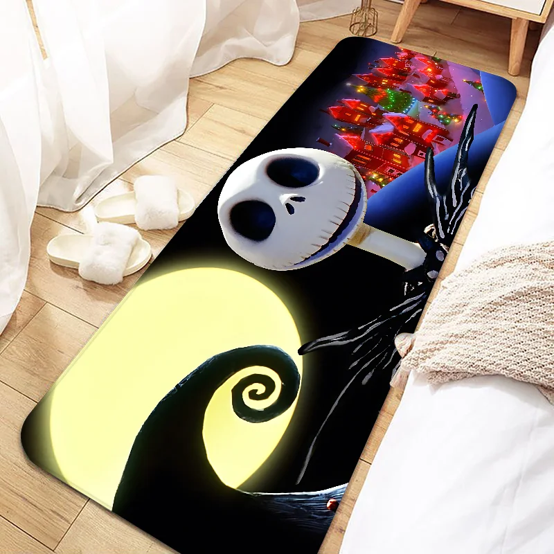 Navak Carpet Jack Skellington Door Mat Entrance Non-slip Doormat Washable Kitchen Carpet Living Room Hallway Rugs Bathroom Bath Door Mats