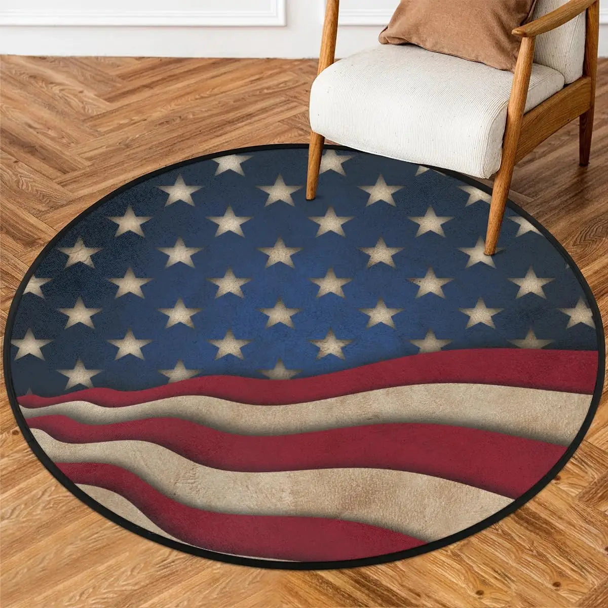 Navak Carpet Round Rug 33.88in Indoor Circle Area Rug Vintage Mandala Flower Round Shape Round Non Slip Washable Easy Soft Throw Rugs Floor C