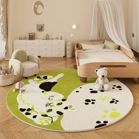 Navak Carpet  Cartoon Style Bedroom Decor Carpet Thickend Plush Children Floor Mat Fluffy Soft Round Rug Cute Patterns Carpets for Living Room