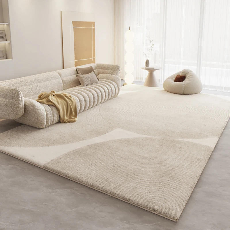 Navak Carpet Cream Style Living Room Carpet Light Luxury High End Coffee Table Rugs Non Slip Carpets Warm Color Bedroom Large Area Rug 러그