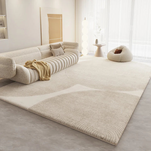 Navak Carpet Cream Style Living Room Carpet Light Luxury High End Coffee Table Rugs Non Slip Carpets Warm Color Bedroom Large Area Rug 러그