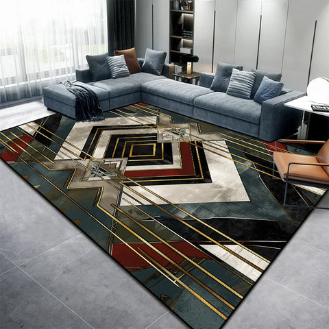 Navak Carpet Modern Abstract Living Room Carpet – Washable Area Rug for Bedroom, Lounge & Coffee Table, Home Decor Floor Mat