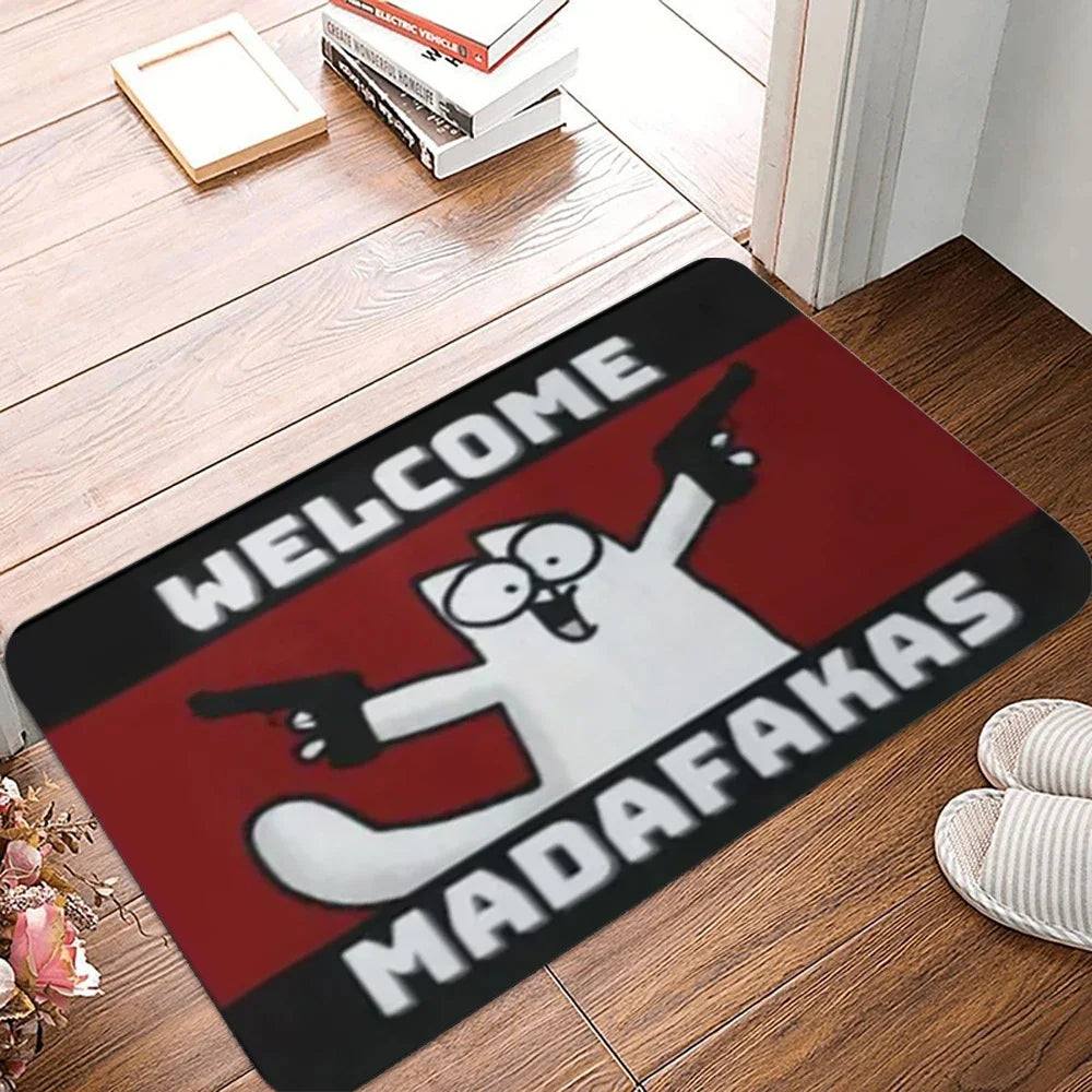 Navak Carpet 1 piece carpet pattern mat outdoor non-slip cat rug dirt resistant door mat bathroom entrance decoration machine washable