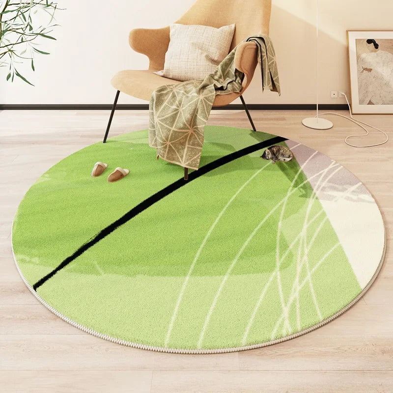 Navak Carpet Exclusive Picks Modern Style Round Living Room Carpet Children's Room Bedroom Crawling Mat Non-slip Bed Blanket Thick Washable Mat
