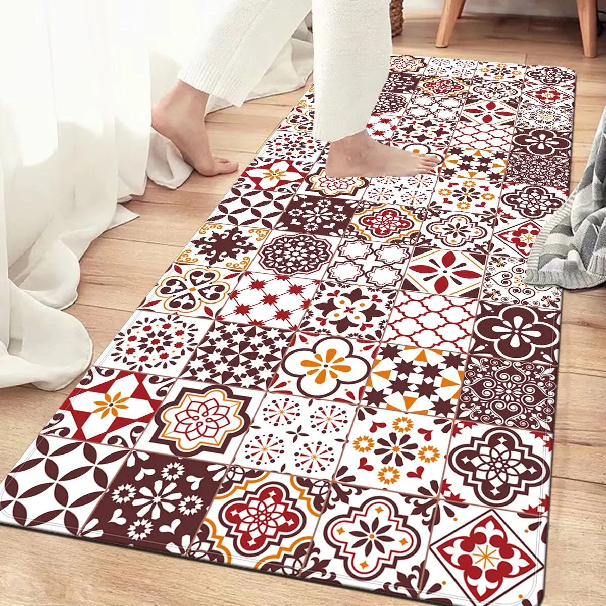 Navak Carpet Exclusive Picks Mandala Patchwork Bedroom Carpet Bathroom Non-Slip Floor Rugs Used In Living Room LaundryRoom Kitchen Home Decoration Mat