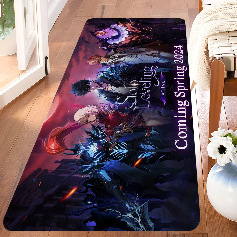 Navak Carpet Anime Solo L-leveling Gaming Entrance Door Mat Washable Non-Slip Living Room Sofa Chairs Area Mat Kitchen Welcome Doormat