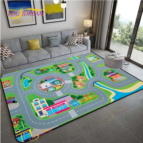 Navak Carpet Alfombra Road Traffic Rout Map Carpet Living Room Sofa Coffee Table Bedroom Rugs Kitchen Kid Play Anti-slip floor Mat Home Decor