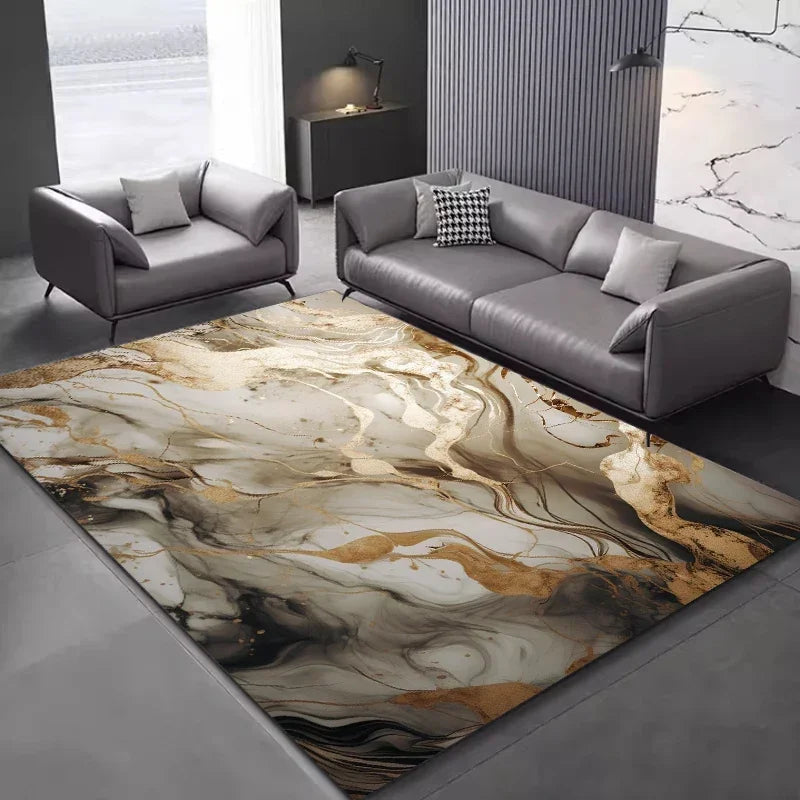 Navak Carpet Luxury Nordic Flannel Carpets for Living Room Sofa Beside Texture Decoration Bedroom Rug Large Size Non-slip Washable Lounge Mat