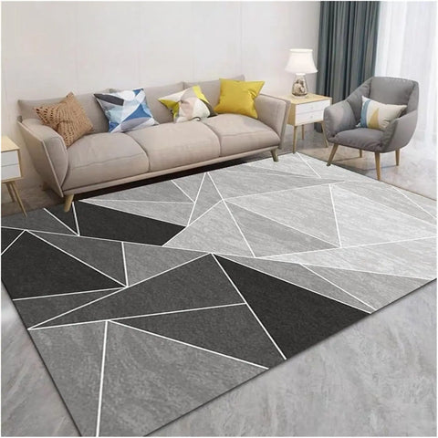 Navak Carpet Exclusive Picks Nordic Geometric Luxury Loop Pile Rug - Washable Mat for Hall, Airbnb, Bedroom, Office, Home Decor