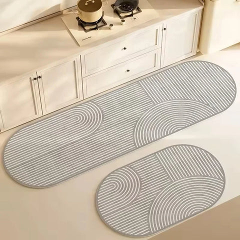 Navak Carpet Super Absorbent Kitchen Floor Mat Long Diatomite Kitchen Rug Soft Washable Carpets Anti Slip Bathroom Entrance Doormat 주방매트